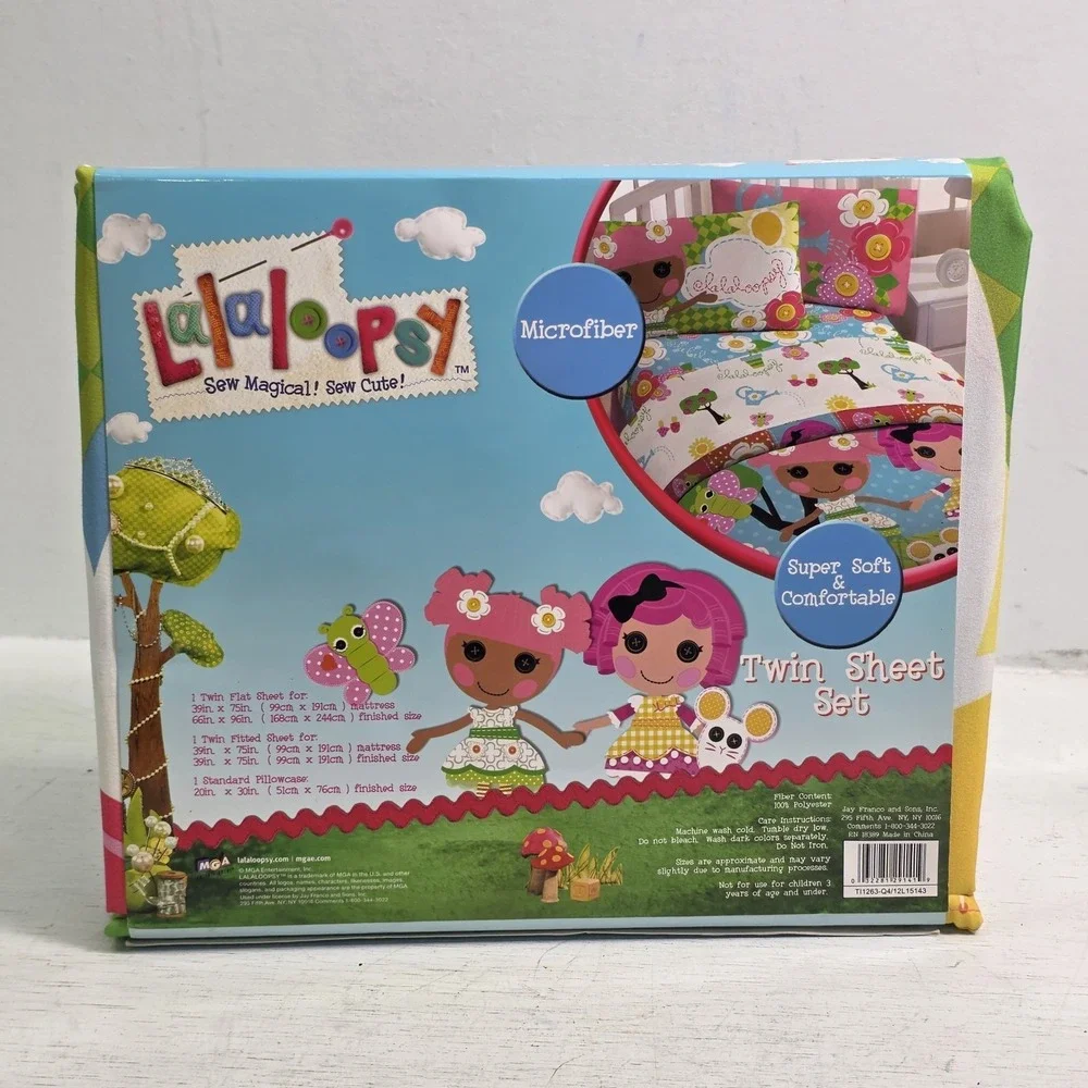 Lalaloopsy Super Soft & Comfortable Toddler Girls Twin 3pc Microfiber Sheet Set